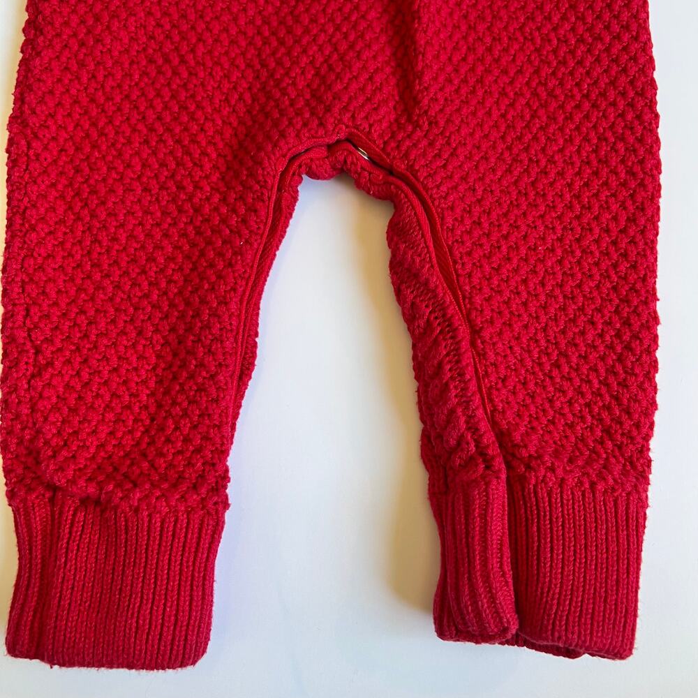 Hanna Andersson Red Baby Knit Overalls 70cm - Picture 7 of 11